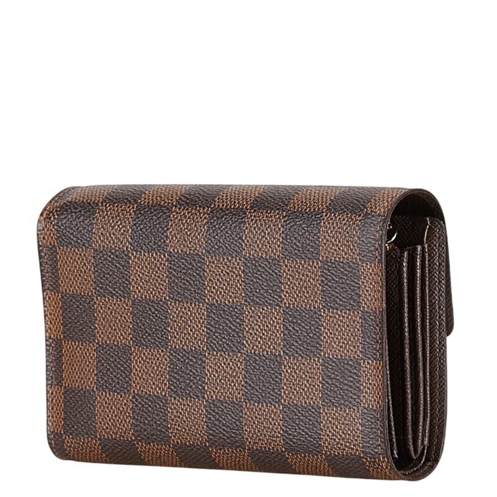 Louis Vuitton Brown Alexandra Portefeuille Damier fold Bi Wallet Brown
